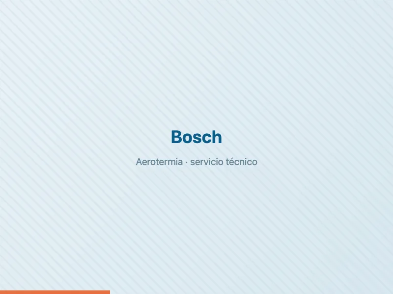 Servicio técnico de aerotermia Bosch en Badalona