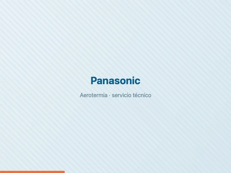 Servicio técnico de aerotermia Panasonic en Badalona