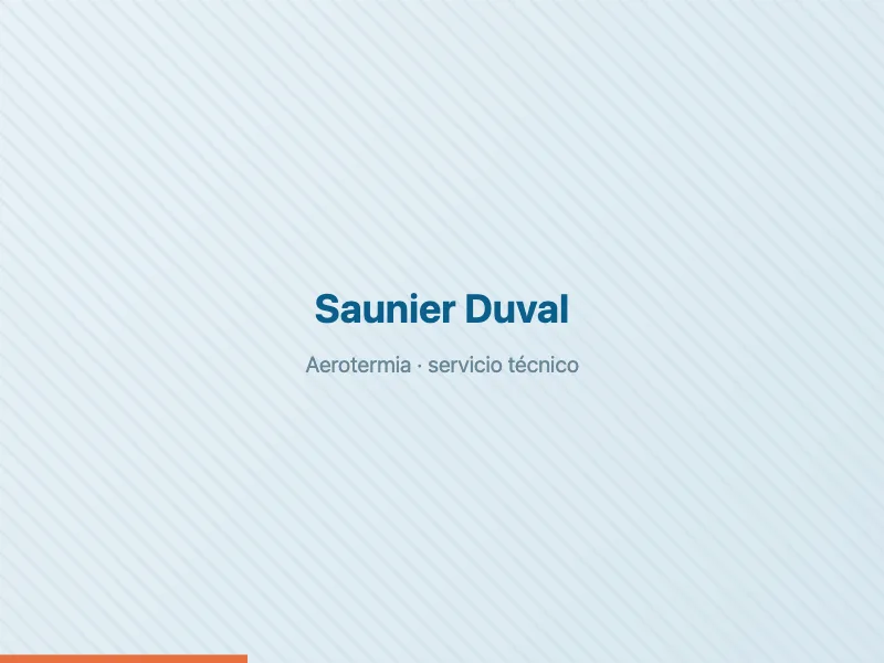 Servicio técnico de aerotermia Saunier Duval en Badalona