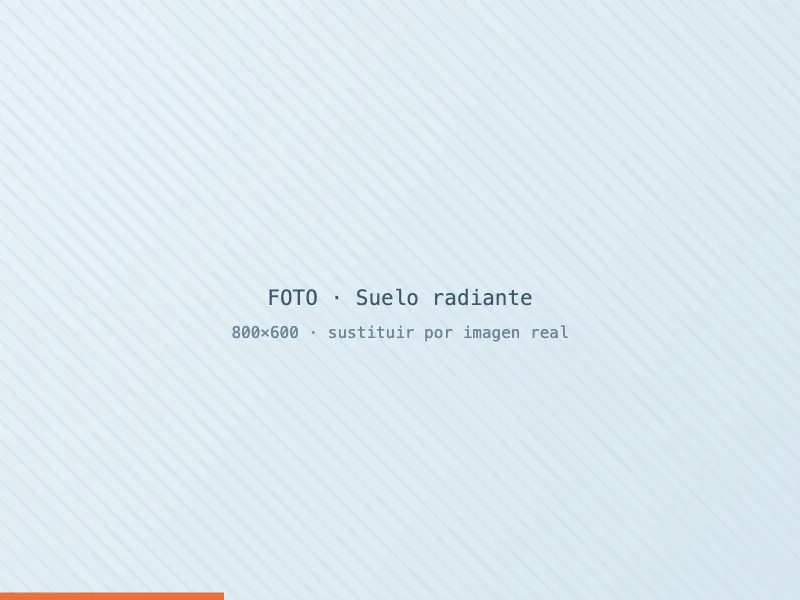 Circuitos de suelo radiante instalados antes del vertido de mortero en una reforma
